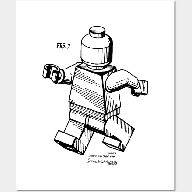 Lego Minifigure Patent Print Wall Art by MadebyDesign